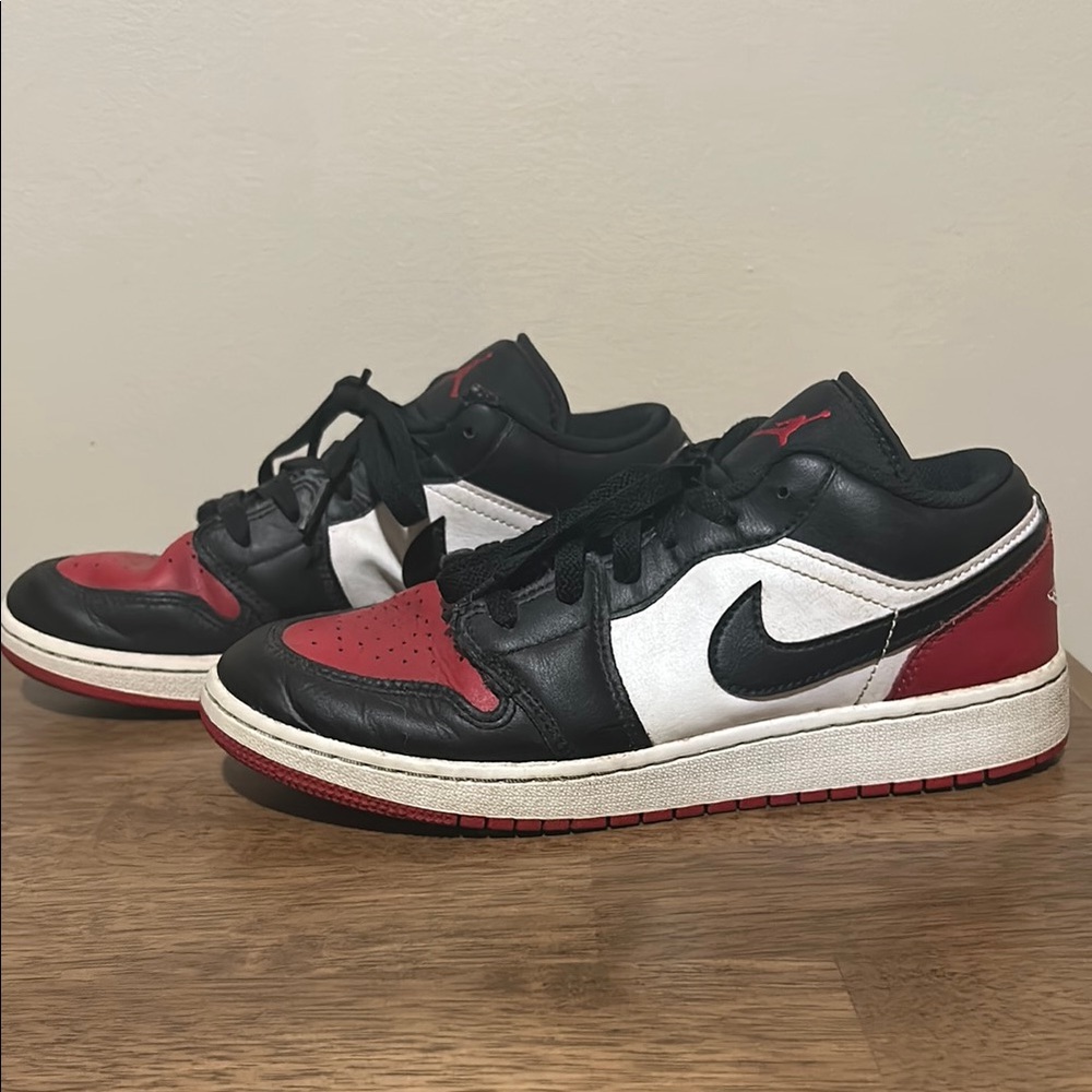 Jordan 1 Black, Red, and White Sneakers